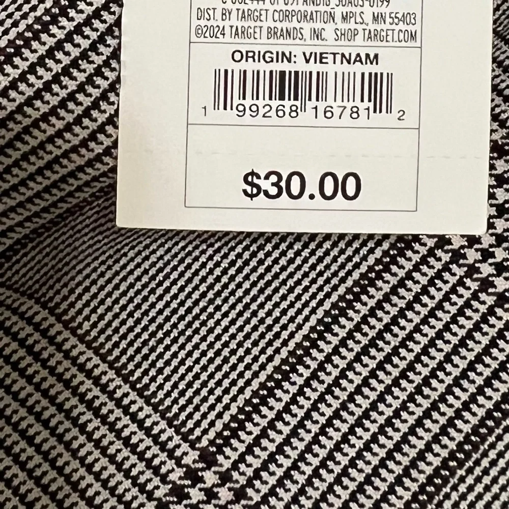 NWT a new day Wide-Leg Drawstring Pants- Grey Plaid XXL - Picture 12 of 12